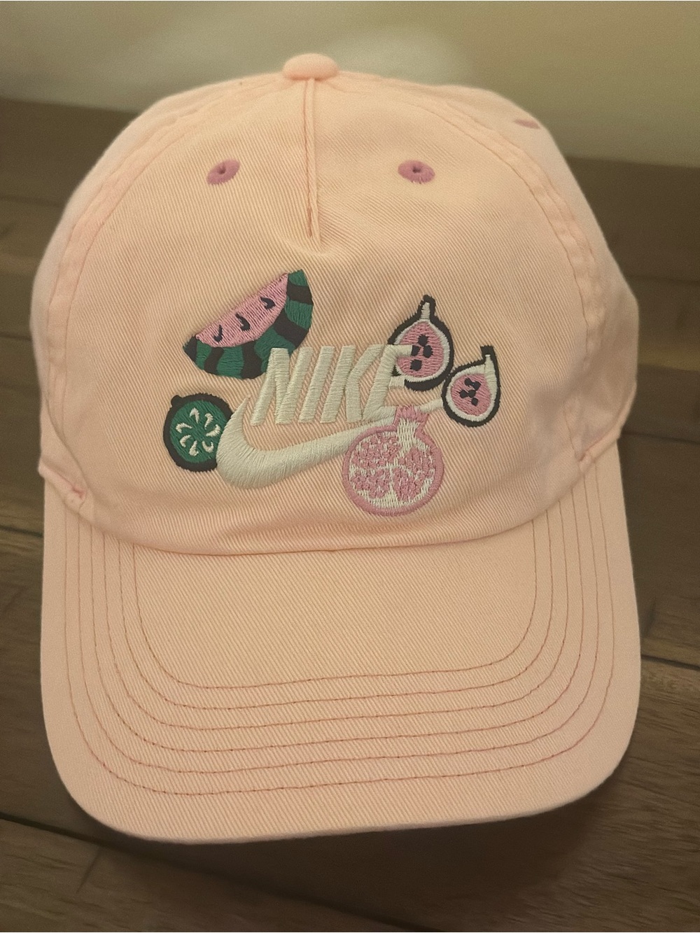 Nike Pink Fruit Embroidered Baseball Cap